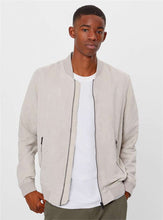 Load image into Gallery viewer, Faux suede bomber jacket
