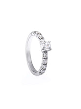 Load image into Gallery viewer, White gold wedding engagement ring
