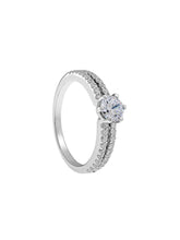 Load image into Gallery viewer, White gold wedding engagement ring

