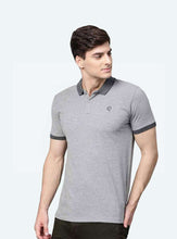 Load image into Gallery viewer, Men’s Melange Solid Polo T-Shirt
